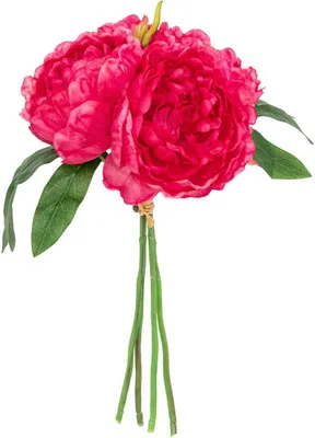 Image de Bouquet de 4 pivoines artificielles « Bely Rose » H 31 cm - Atmosphera créateur d'intérieur