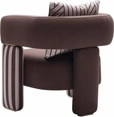 Produktbild von Cocktailsessel Sessel Einsitzer Wohnzimmer Clubsessel Weiß Stoff Sitz