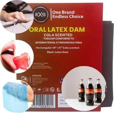 Obrázek produktu pro EXS Vonný latexový roubík - Oral Dam Cola 1 ks.