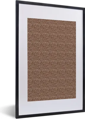 Produktbild von MuchoWow® Gerahmtes Poster Porträt - Muster - Abstrakt 40x60 cm - Poster mit Schwarzem Bilderrahmen Wandposter Rahmen Foto Bilder - Poster in Rahmen