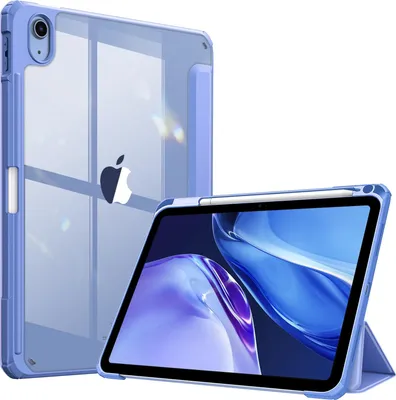 Produktbild von Fintie Hybrid Hülle für iPad (A16) 11 Generation 11 Zoll 2025, iPad 10 Generation 10.9 Zoll 2022 mit Stifthalter - Stoßfeste Schutzhülle mit transparenter Hartschale auf der Rückseite, Ultramarin
