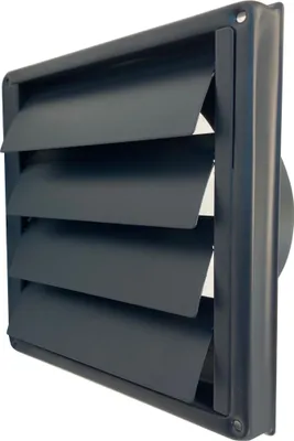 Produktbild von Edelstahl Abluftgitter LG-5010 BL DIN 100 Schwarz Lüftungsgitter