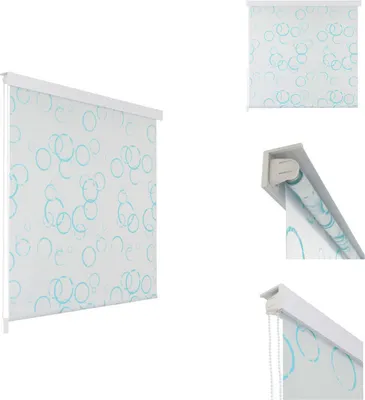 Immagine prodotto di vidaXL Tenda a rullo per doccia 80x240 cm con motivo a bolle - Tende da doccia