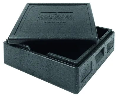 Produktbild von Pizzabox large m. Deckel, Isolierbox 480x480x182mm, Thermobox, Transportbox