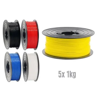 Produktbild von PLA 3D-Drucker Filament Set – 5 Premium RAL-Farben