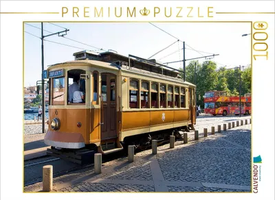 Produktbild von CALVENDO Puzzle Historische Straßenbahn in Porto | 1000 Teile Lege-Größe 64x48cm Foto-Puzzle für glückliche Stunden