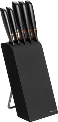 Zdjęcie produktu dla Zestaw 5 noży kuchennych Fiskars Black Stone