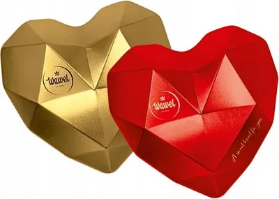 Image de Wawel, boîte de chocolats en forme de cœur, chocolats fourrés, 110g