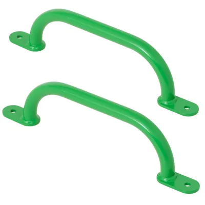 Produktbild von TRIBECCO Klettergriffe für Spielplatz, Klettergerüst, Hochbett & Indoor Kletterwand (350 mm Lindgrün, 2 Stücke)