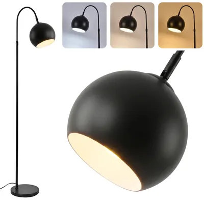 Standleuchte Bogenlampe E27 Fußschalter 160 cm schwarz