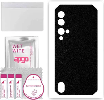 Produktbild von apgo Rückseite Schutzfolie, Skin, kompatibel mit Blackview BV9900, Hinten Displayschutzfolie aus Vinylfolie, kratzfest, einfache Montage - Mattschwarz