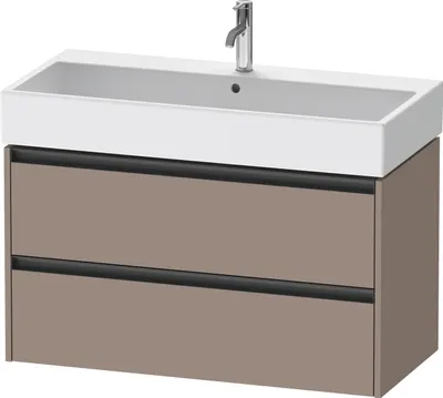 Produktbild von Duravit Ketho.2 Wastafelonderkast 98,4x46x54,9 cm Mat Basalt