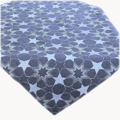 Produktbild von Tischwäsche mit Sternenstickerei 85 x 85 cm - dunkelgrau/silber
