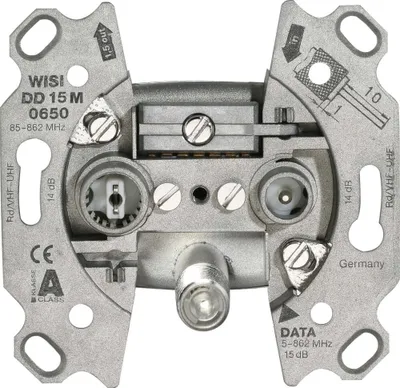 Produktbild von WISI Multimedia-Durchgangsdose DD15M0650 5-1006MHz 14/15dB