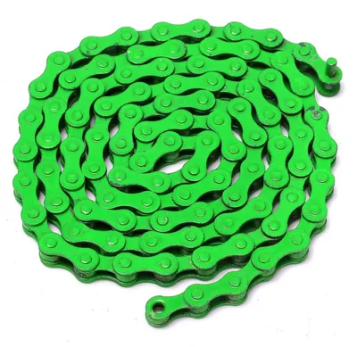 Produktbild von Fahrradkette 1/2 x 1/8 Zoll für BMX, Mountainbikes und Fixie-Räder, grün