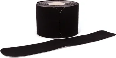 Produktbild von axion® PRECUT Kinesiotape schwarz, selbstklebend 25 x 5 cm, 20 vorgeschnittene Sport Tapes, wasserfeste Bandage