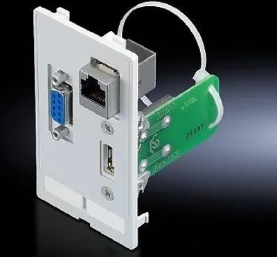 Produktbild von Rittal 2482.570, VGA + USB A + RJ-45, Weiß, IP65, 80 g