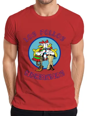 Obrázok produktu pre LOS POLLOS HERMANOS Fast Food kultová séria fanúšikov kultový fanart pánske tričko, červená, M
