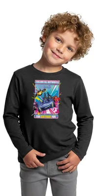 Produktbild von Spreadshirt Batwheels Birthday Fun Geburtstag Kinder Premium Langarmshirt, 98/104 (2 Jahre), Anthrazit meliert