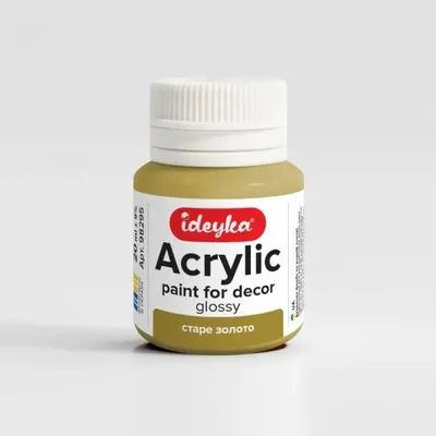 Produktbild von Acrylfarbe, "Altes Gold", 20 ml - Marke: Ideyka
