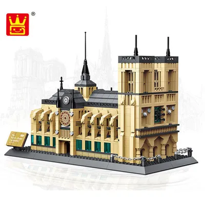 Image de 1380PCS Notre Dame de Paris Cathédrale Modèle de blocs de construction Jouets DIY Emballage d'origine WANGE , 5210