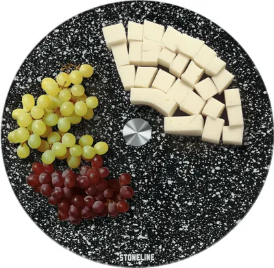 Produktbild von STONELINE® Drehbare Glas Servierplatte Tortenplatte 32 cm | Schwarz