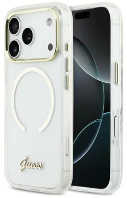 Immagine prodotto di Custodia Guess Iml Script Metal Magsafe per iPhone 17 Pro Max Trasparente