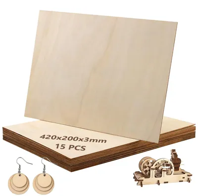15 Balsa Holzplatten A3 420x200x3 mm zum Malen & Schnitzen