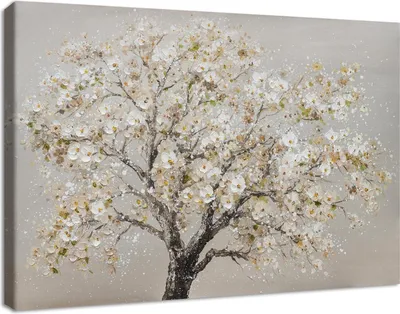 Immagine prodotto di Quadro su tela Cerasus fiorito con cornice marrone 30x40cm