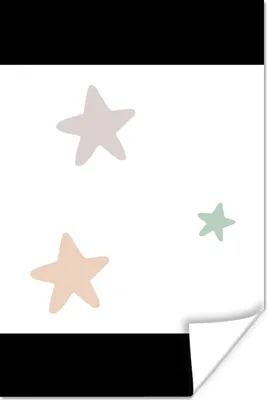 Produktbild von MuchoWow® Poster Sterne - Pastell - Mädchen - Jungen - Kinder 60x90 cm - Wanddekoration