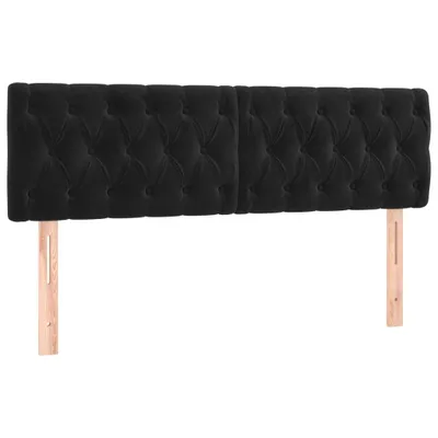 Immagine prodotto di Testiere 2 pezzi nero 80x7x78/88 cm in velluto