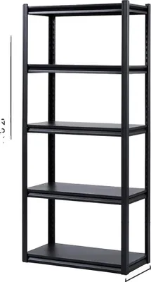 Image de Étagère de garage, étagère métallique réglable, modèle robuste, 16 x 32 x 63 in