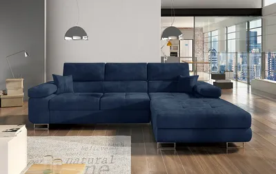 Produktbild von NABBI Ecksofa mit Zersetzung u Lagerraum Alkazar P - Dunkelblau