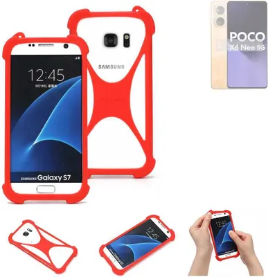 Produktbild von K-S-Trade Handy-Hülle kompatibel mit POCO X6 Neo Schutz-Hülle Bumper Silikon Schutz Hülle Cover Case Silikoncase Silikonbumper TPU Softcase