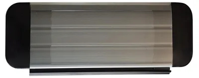 Produktbild von Poolabdeckung Rollladen TIXIT – Lamellenabdeckung aus PVC & Polycarbonat – 4,0 x 9,0 m · Silberschwarz · Polycarbonat L69