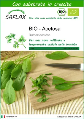 Immagine prodotto di SAFLAX  -- Acetosa - 400 semi - Con substrato - Rumex