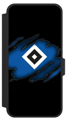 Produktbild von NIVOCASE Klapphülle für Samsung Galaxy A37 5G  Handyhülle aus Kunst Leder NIVOflip schwarz HSV Hamburger SV Offizielles Lizenzprodukt