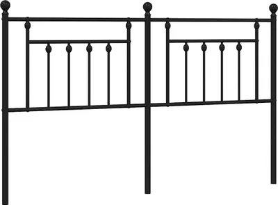 Produktbild von vidaXL Ersatz-Kopfteil Metall Schwarz 180 cm