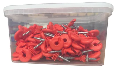 Produktbild von Electra Ringisolator H stabil rot, 150 Stück - inkl. Einschraubhilfe, im Eimer