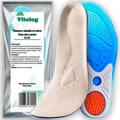 Obrázok produktu pre Gélové Vložky do topánok Tlmiace boľavé Nohy Päty Ostrohy 44-45