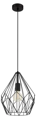 Immagine prodotto di Lampadario A Sospensione Vintage Carlton Acciaio Nero 1 Luce E27