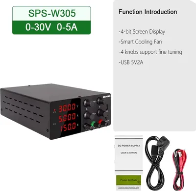 Produktbild von Gleichstromversorgung, 30V Ausgang, 10A Strom, (30V5A)schwarz-a