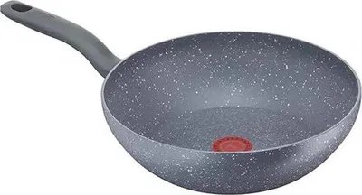 Obrázok produktu pre Indukčná wok panvica 28 cm z nehrdzavejúcej ocele s nepriľnavým povrchom, sivá