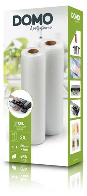 Obrázek produktu pro Domo DO327L-ROL28, Role pro vakuové balení, 2 kusů, 135 mm, 70 mm, 292 mm, 6 m