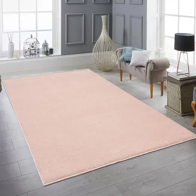 Obrázek produktu pro Koberec růžový hladký měkký teplý moderní obývací styl velikost - 120 cm kulatý