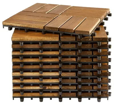 Produktbild von home24 Terrassenfliese - 33er-Set - Akazie Massiv