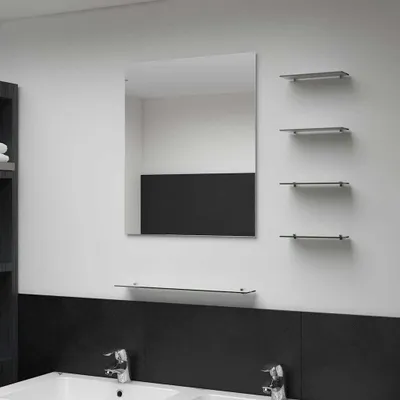 Obrázok produktu pre vidaXL Nástenné zrkadlo s 5 policami Strieborné 50 × 60 cm