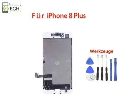 Produktbild von Für iPhone 8 Plus 5.5 Weiß Display LCD Touchscreen RETINA + Werkzeug