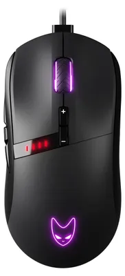 Produktbild von USB-Gaming-Maus, 12400 DPI, 9 programmierbare Tasten, 10 RGB-Beleuchtungsmodi, schwarz
