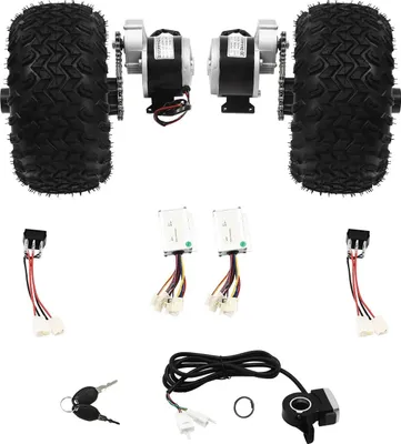 Immagine prodotto di Kit di conversione per monopattino elettrico - Ruota motrice con motore - 24 V 250 W - Ruota da 25,4 cm - Motore con riduttore a spazzole - IP33 - 330 giri/min